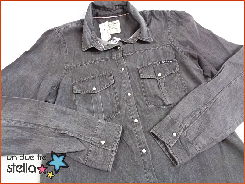 9482/23 - Tg.M tg.28 camicia jeans grigio PUULeBEAR