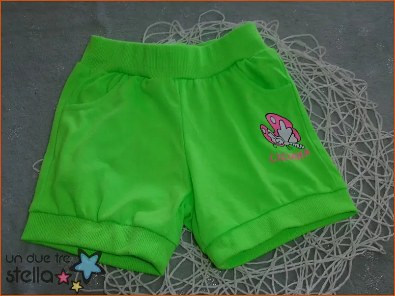 3741/24 - 4a pantaloncini verde fluo