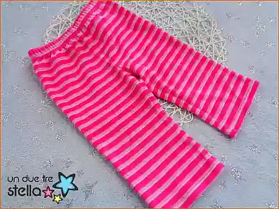 13081/22 - 9m pantaloni tuta righe rosa fucsia