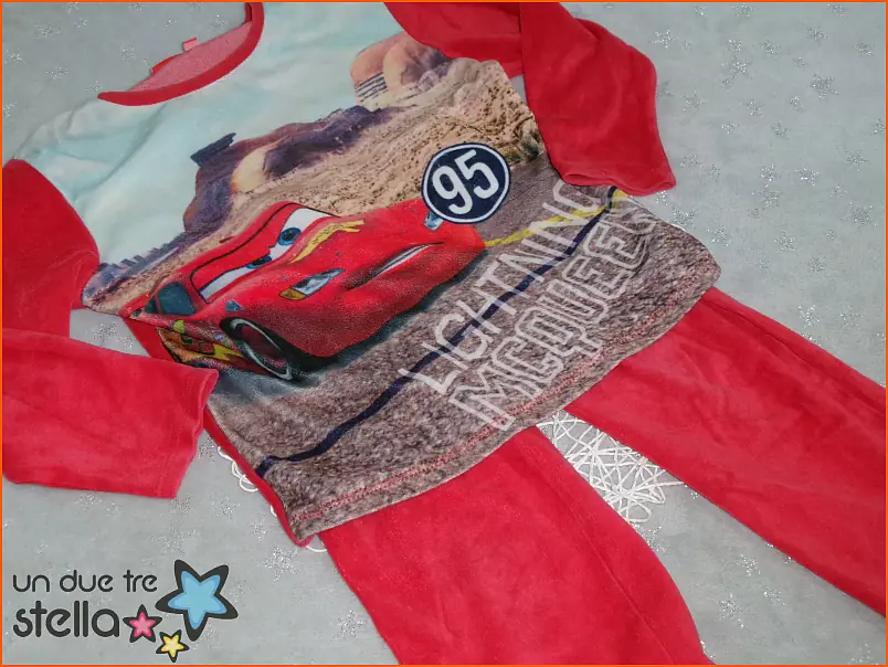 14423/23 - 5/6a pigiama rosso grigio CARS