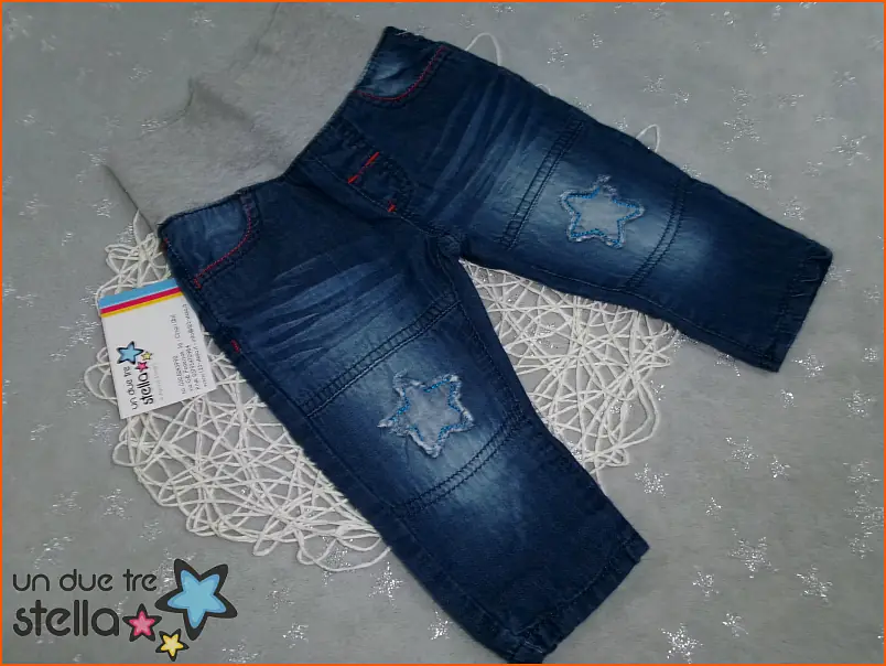 14547/23 - 3/6m jeans imbottiti stelle
