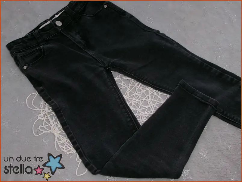 1889/24 - 6/7a jeans neri elasticizzati