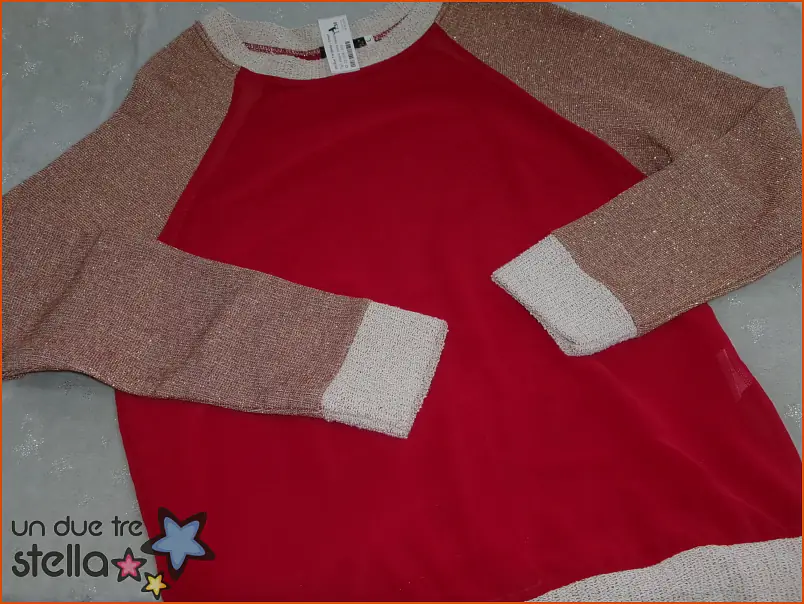 2210/24 - Tg.L maglia rossa trasparente