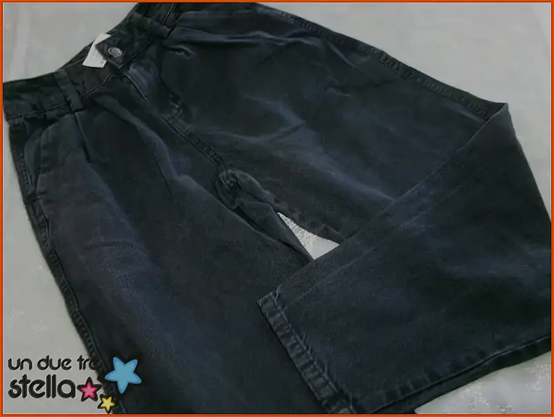 2707/24 - 12/13a jeans neri vita alta BERSHKA