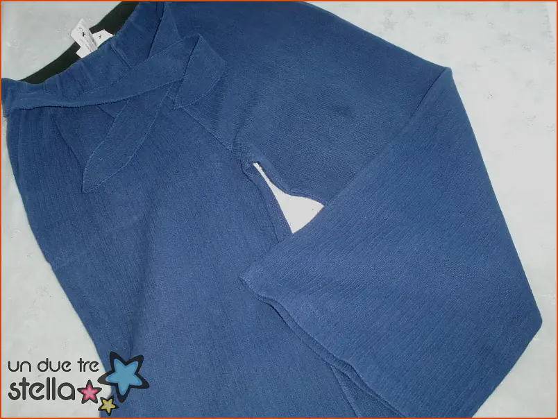 2796/24 - 11/12a pantaloni blu con cintura vita alta pinocch
