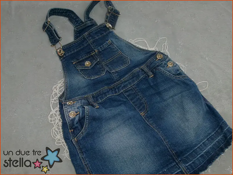 3057/24 - 3/4a miniabito jeans salopette OVS