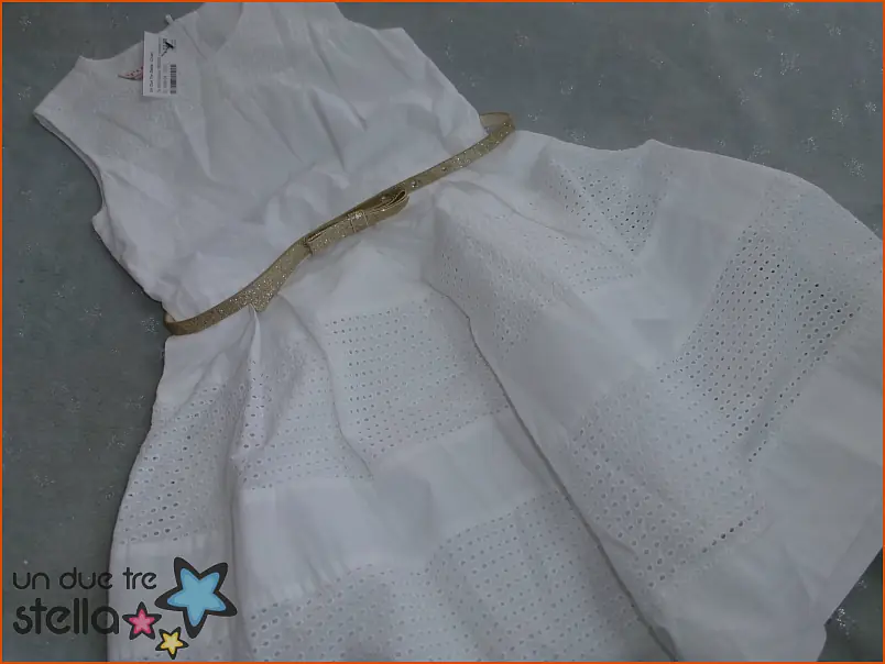 3585/24 - 7a abito bianco BRUMS + cintura oro