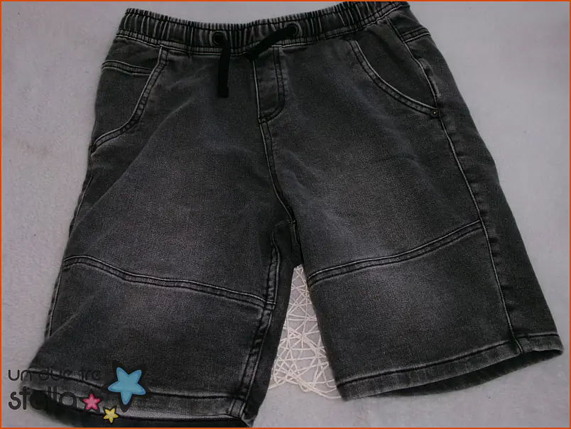4556/24 - 12/13a bermuda jeans neri morbidi tuta 