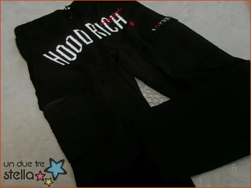 5489/26 - Tg.XS pantaloni neri cargo tasche