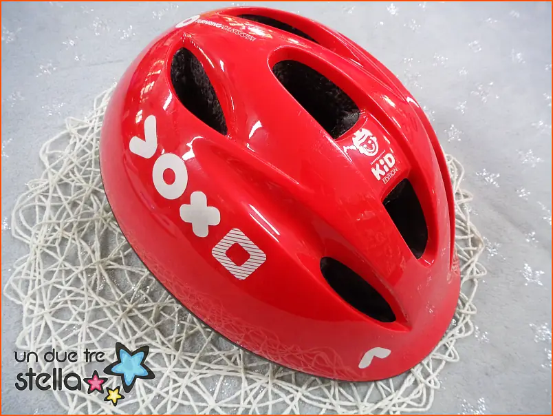9890/23 - Casco bicicletta rosso 47-53cm