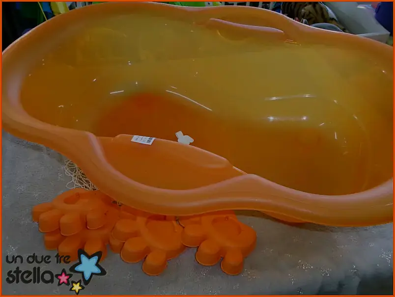 2723/24 - Vaschetta bagnetto arancio con piedini