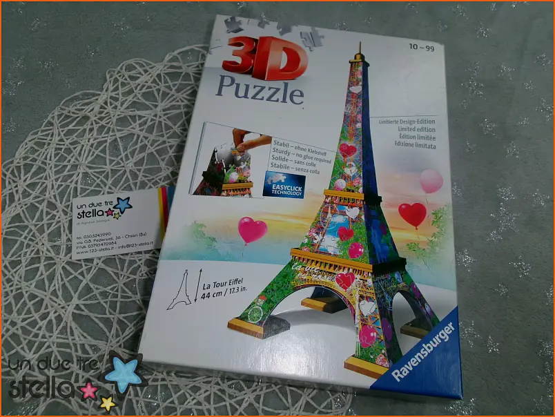 279/24 - Puzzle 3D Torre Eiffel 44cm 224pz RAVENSBURGER
