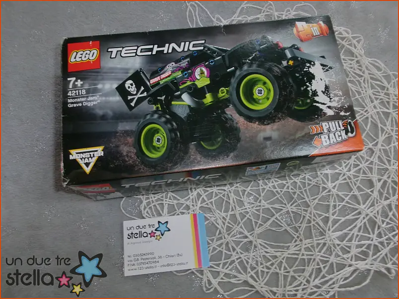 3942/24 - LEGO TECHNIC 42118 - Monster Jam Grave Digger - 212pz - COMPLETO! SCATOLA * ISTRUZIONI