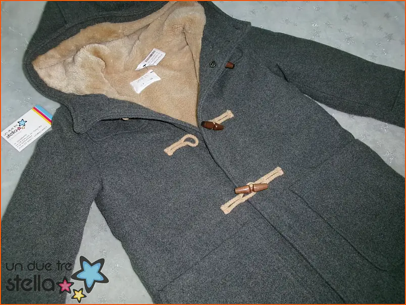 13587/23 - 8a cappotto grigio interno pelo beige ZARA