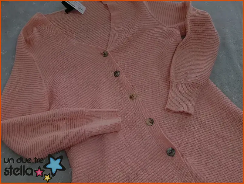 2157/24 - 14a maglione lungo rosa 100lana