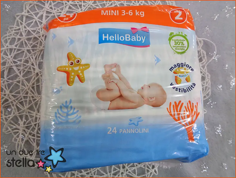 7551/23 - Pannolini HELLOBABY EUROSPIN 2 3-6kg (24pz)