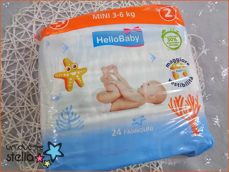 7552/23 - Pannolini HELLOBABY EUROSPIN 2 3-6kg (24pz)