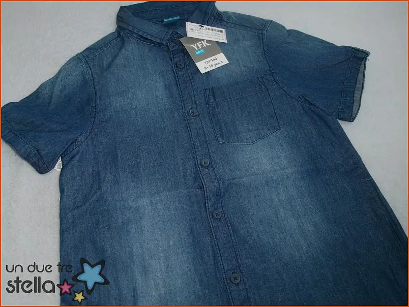 4890/24 - 9/10a camicia jeans mezza manica NUOVO!
