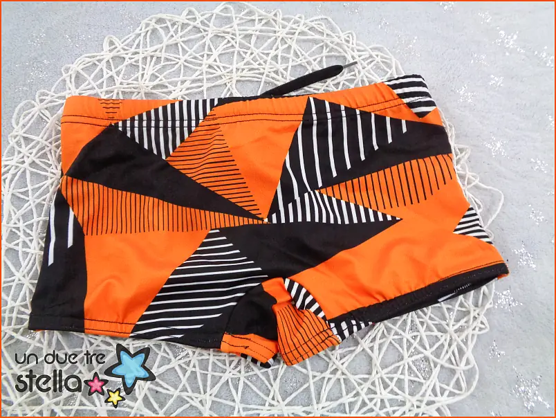 7693/23 - 6a costume boxer nero arancio
