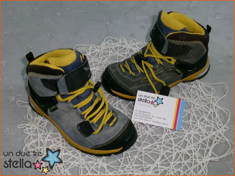 13516/23 - 30 scarponcini trekking grigio nego giallo GORETEX