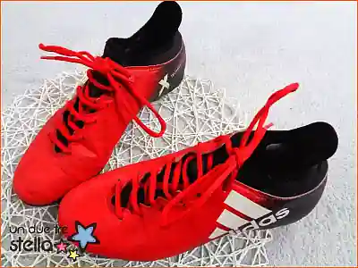 12462/22 - 40 scarpe calcio rosso nero ADIDAS