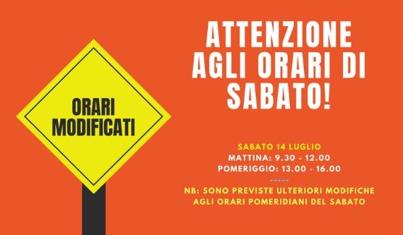 modifica orari sabato